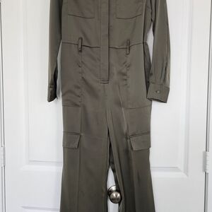 Chic Khaki Long Sleeve Jumpsuit
